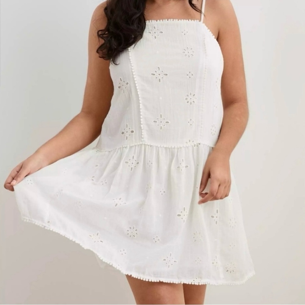 Arie NWT Off White Eyelet Sundress, L